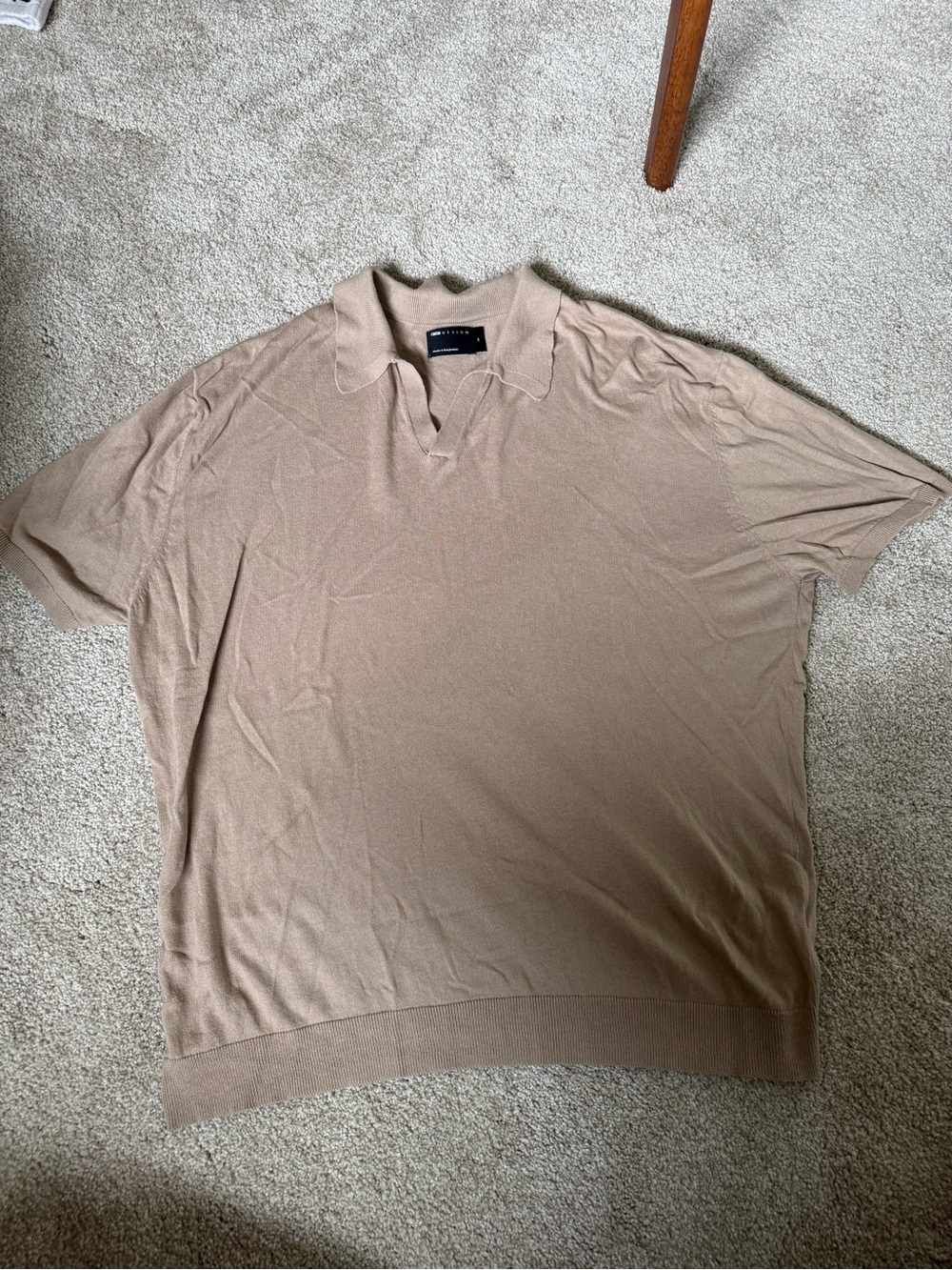 ASOS Beige/Tan Short Sleeve Polo Shirt